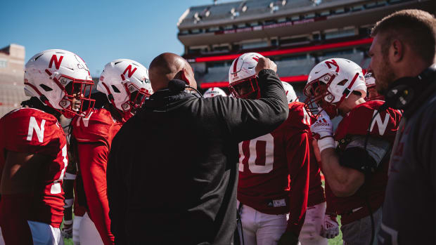 Tony White defense 2023-04-01 Nebraska football scrimmage practice